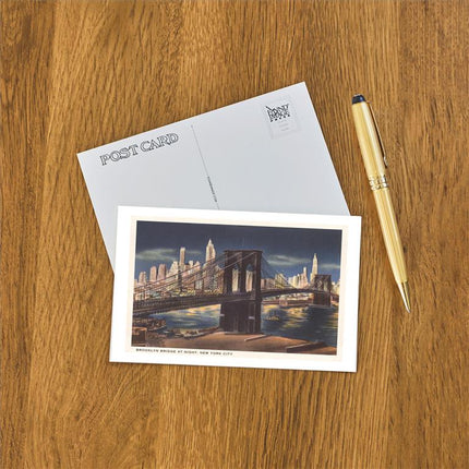 Brooklyn Bridge at Night Postcard