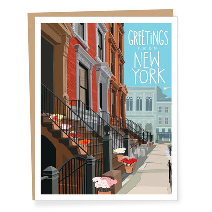 Brownstone Greetings from New York Card