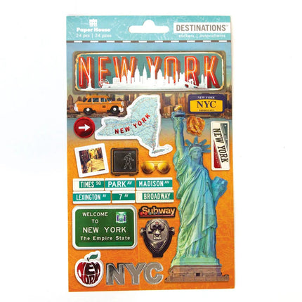 3D New York City Stickers