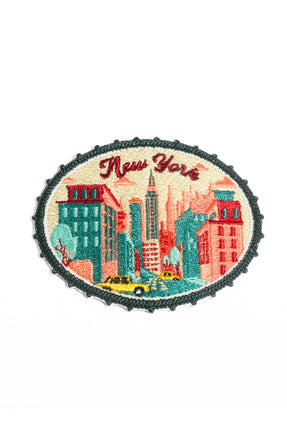New York Embroidered Iron-On Patches