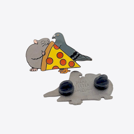 Pizza Date Enamel Pin