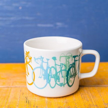 Rainbow Bicycle Mug