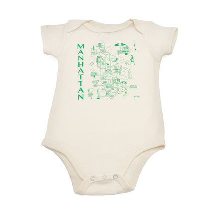Manhattan Map Baby Onesie