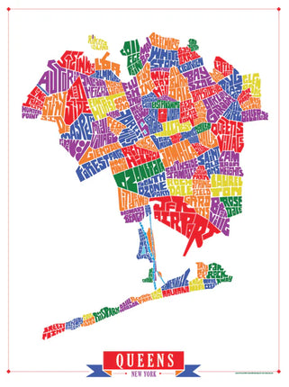 Queens Rainbow Letters Print