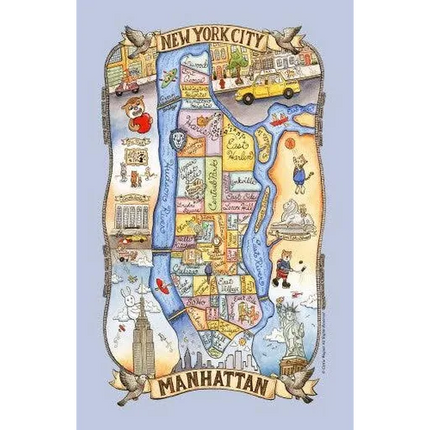 Manhattan Map Tea Towel