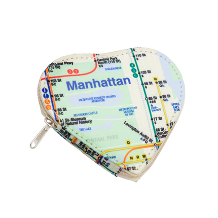 Subway Map Heart Coin Purse