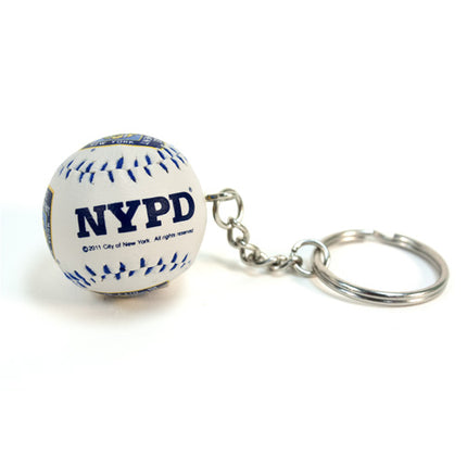NYPD Baseball Keychain