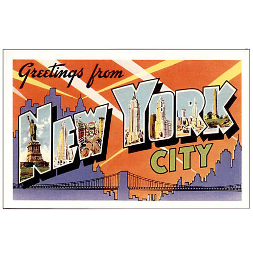 3D  Lenticular Postcard Greeting Card Yellow Cabs of New York City 