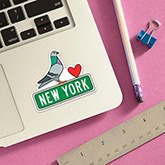 New York Pigeon Die Cut Sticker