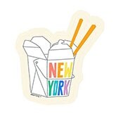 NYC Rainbow Take Out Sticker