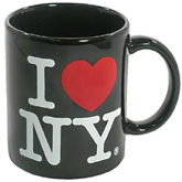 I Love New York Mug in Black