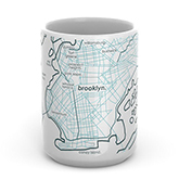Brooklyn Map Ceramic Mug