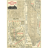 Maps of NY Poster Wrap