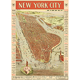NYC Map Poster Wrap