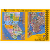 Genuine New York City Back Seat Taxi Map