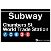 Chambers Street Subway Sign