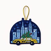 NYC Taxi Scene Ornament