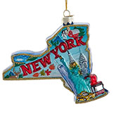 NY Glass Ornament