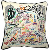 Hand-Embroidered Brooklyn Pillow