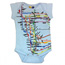 Subway Map Onesie (blue)