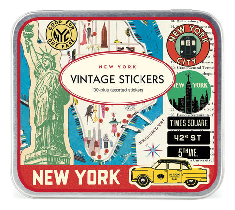 New York Vintage Stickers Tin
