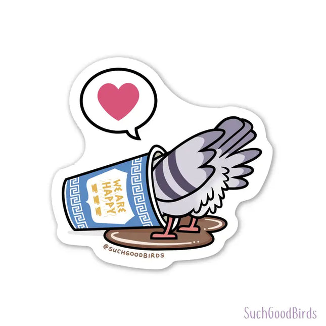 NYC Pigeon Waterproof Vinyl Stickers