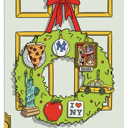 New York Wreath Card