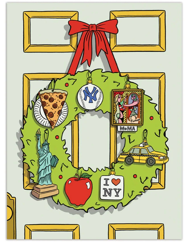 New York Wreath Card
