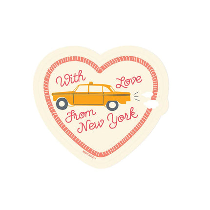 NYC w Love Taxi Sticker