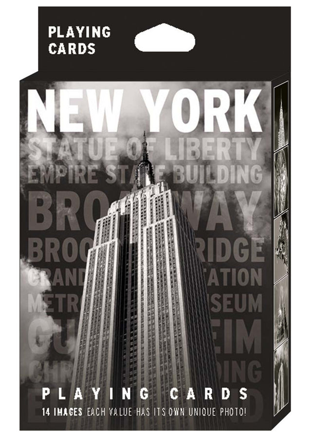 NY Black & White Playing Cards