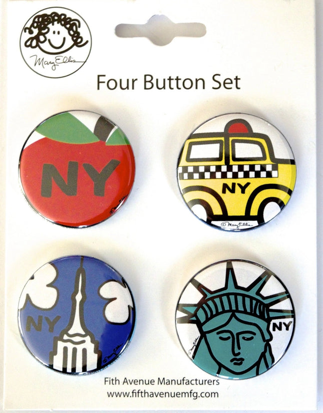 New York 4 Button Set