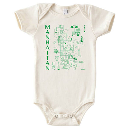 Manhattan Map Baby Onesie