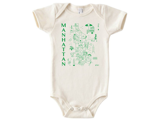 Manhattan Map Baby Onesie
