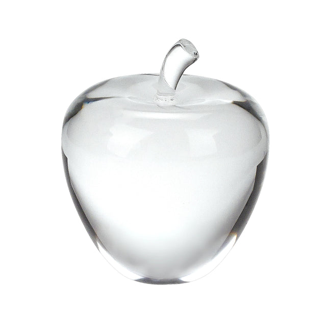 Clear Crystal Apple Paperweight