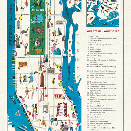 NY Map Tea Towel